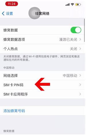 红岗苹果14维修网分享如何给iPhone14的SIM卡设置密码 