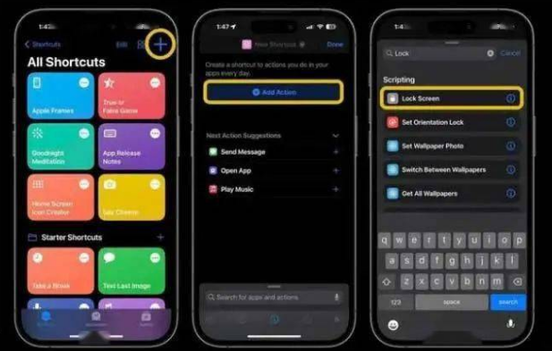 红岗苹果14锁屏维修店分享iPhone14升级iOS16.4后如何创建锁屏快捷方式 